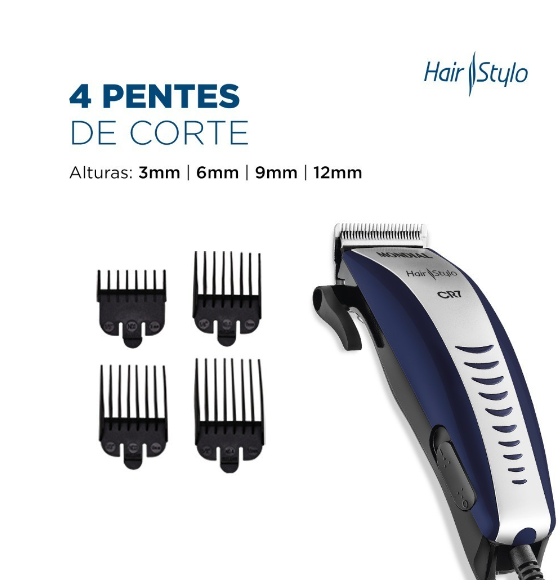 Máquina De Cortar Cabelo Profissional Hair Stylo CR7