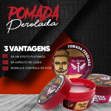 Pomada Perolada Modeladora Efeito Brilhoso Two Brothers 70g