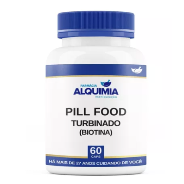 Pill Food Turbinado - 60 Cápsulas - Crescimento e Fortalecimento Capilar