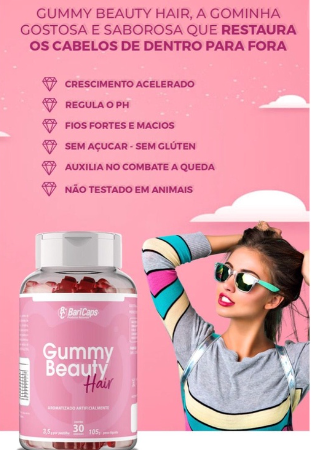 Gummy Hair Beauty Tratamento Capilar 30 Caps