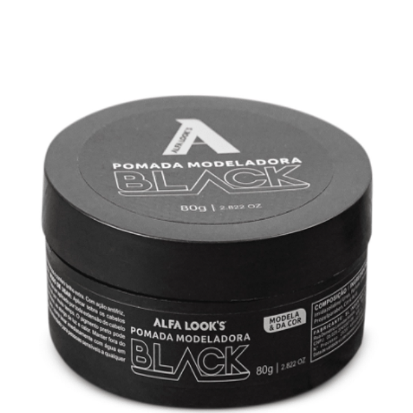 Pomada Modeladora Efeito Black Alfa Look's 80g