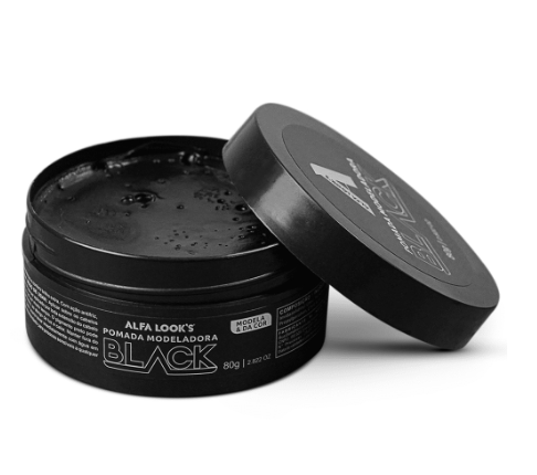 Pomada Modeladora Efeito Black Alfa Look's 80g