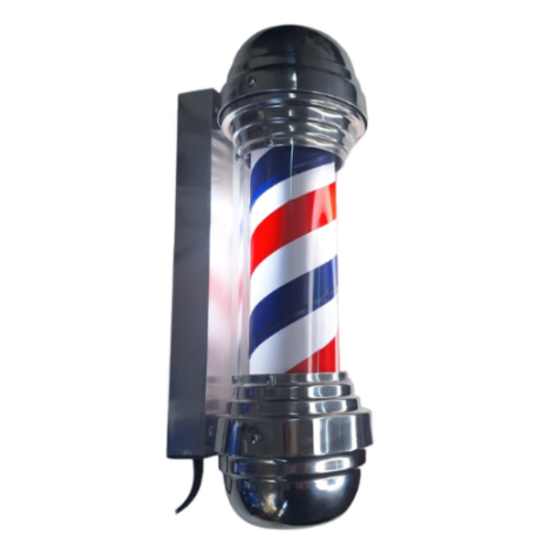 Mini Barber Pole Elétrico Luz Giratória