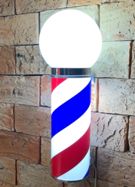 Barber Pole Luminária Luz Não Giratória