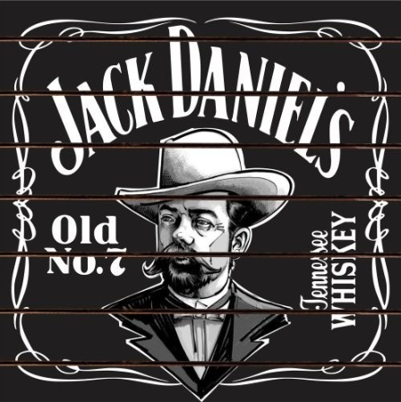 Mesa de Madeira Quadrada Dobrável Jack Daniels