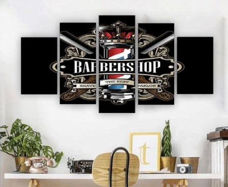 Quadro Mosáico Barber Shop