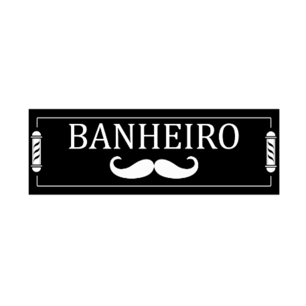 Placa Banheiro Barbearia