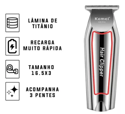 Máquina de Acabamento Kemei Hair Clipper