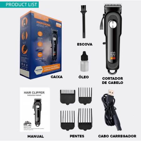 Máquina De Cortar Cabelo Profissional Inova KV